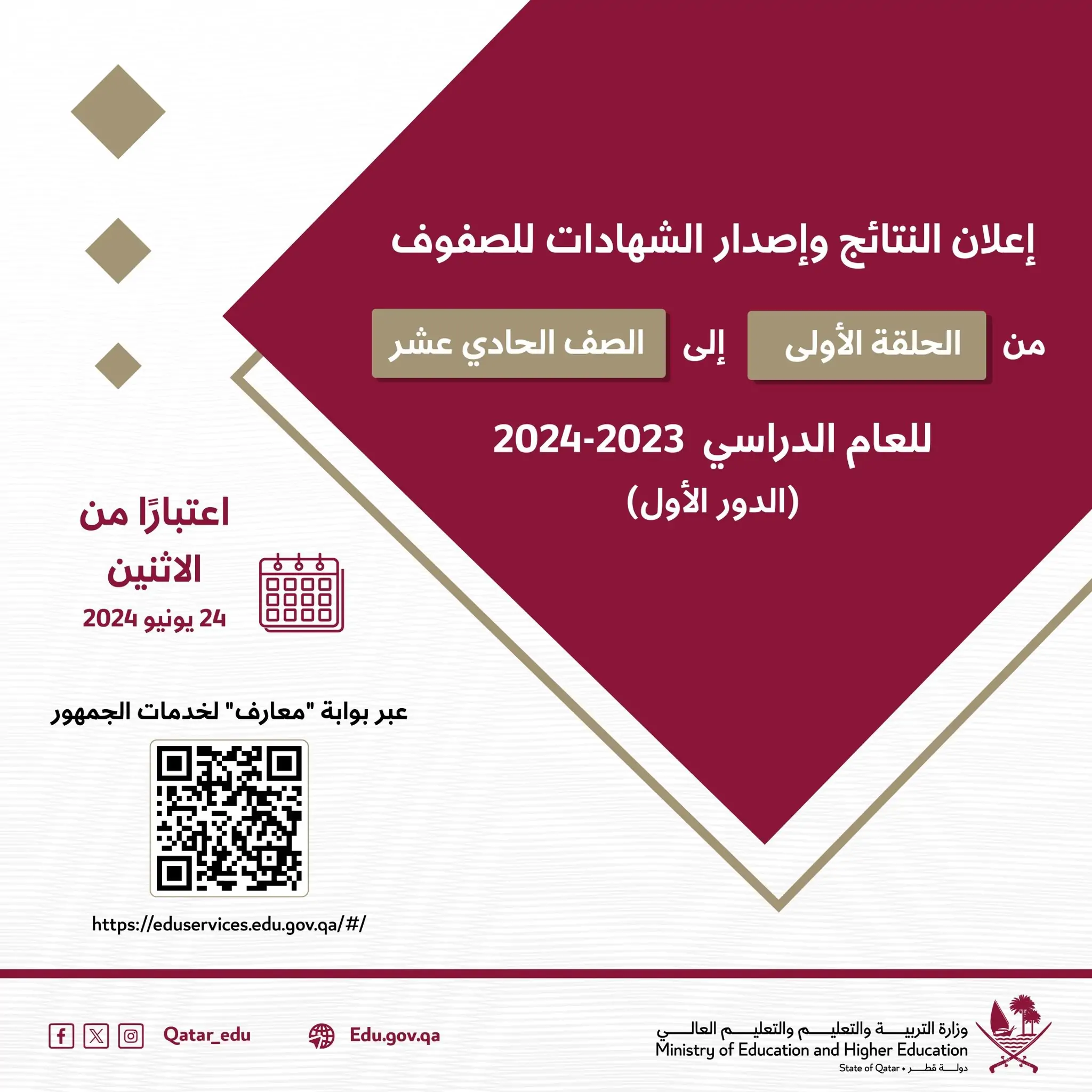 الاستعلام عن نتائج الثانوية العامة قطر