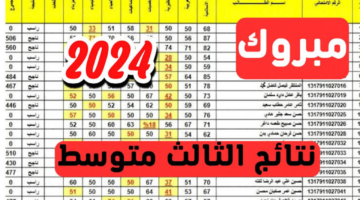 من هنا نتائج الثالث متوسط pdf عموم العراق بدون الرقم الامتحاني عبر results.mlazemna