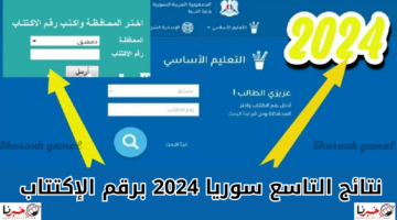 رابط سريع.. نتائج التاسع سوريا 2024 عموم المحافظات برقم الإكتتاب