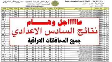 الآن التربية العراقية ”results”.. رابط نتائج السادس الاعدادي 2024 الدور الأول في جميع المحافظات epedu.gov.iq